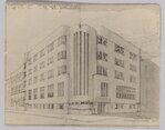 Perspectief tehuis voor r-k jongelingen (ontwerp Tholens en Peters).
              <br/>
              Beeldbank Stadsarchief, mei 1924